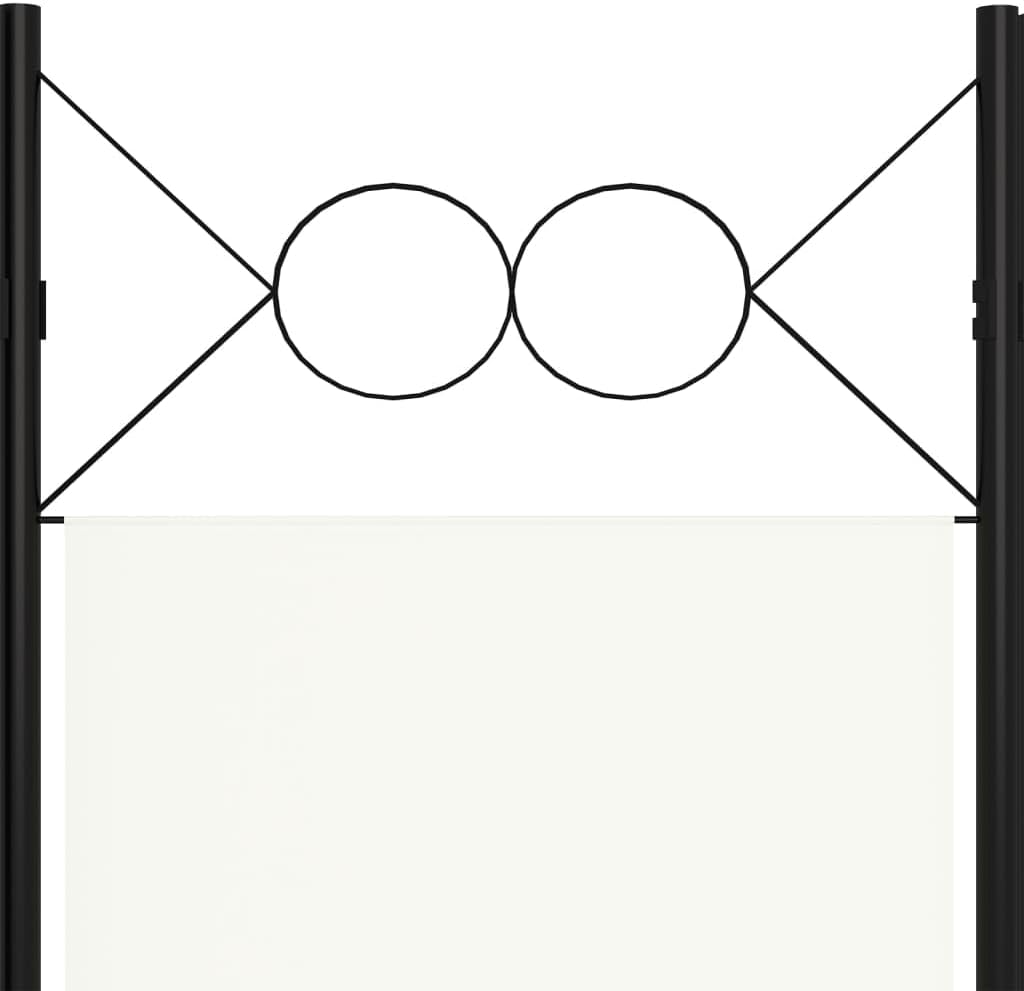 vidaXL vidaXL Room Divider, 4 Panel Folding Privacy Screen for Room Separation, Freestanding Room Divider for Office, Industrial Modern Style, White