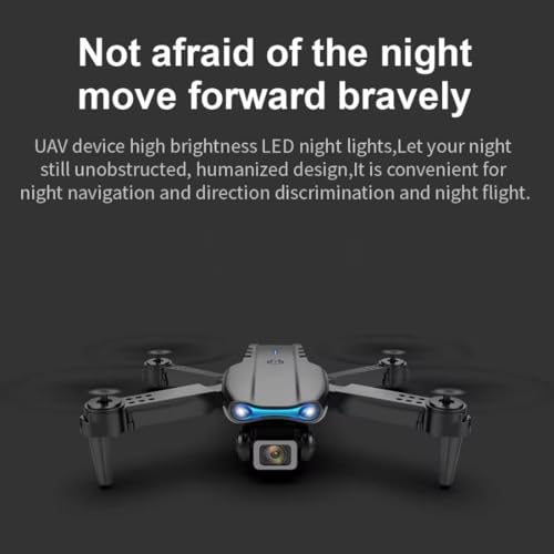 Image of dRoNe wItH hD DuAl cAmErA BrUsHlEsS MoToR, oNe cLiCk tAkEoFf /lAnDiNg FlIp rOlLiNg gEsTuRe cOnTrOl wI-Fi cAmErA ReMoTe cOnTrOl -X DrOnE (E99B)