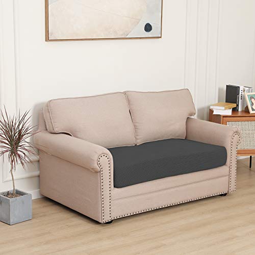 Easy-Going Stretch Loveseat Cushion Cover Sofa Cushion Furniture Protector Sofa Seat Sofa Slipcover Sofa Cover Soft Flexibility With Elastic Bottom thumb #1