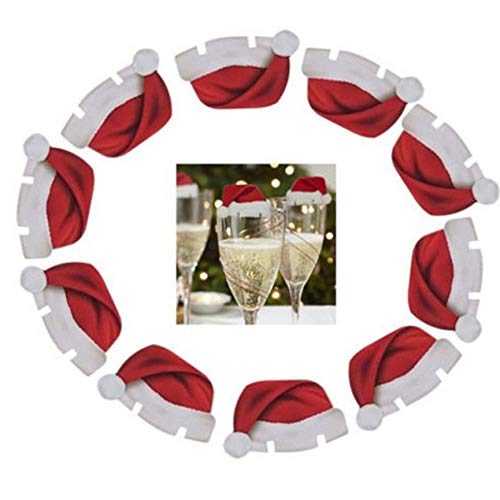 CNluca Decoração de Natal Cartão de Vidro de Vinho Tinto Cartão de Decoração Escrita à Mão DIY Wishe