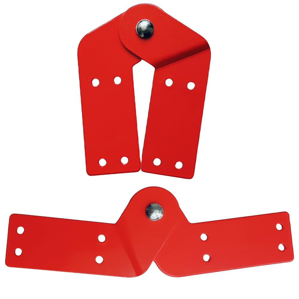 2Pcs Attic Ladder Hinge Aluminum Herringbone Folding Ladder Tie Rod Attic Ladder Replacement Accessories Red