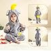 Unisex Baby Animal Onesie Long Sleeve Furry Jumpsuit One-Piece Romper Girls Boys Cute Cosplay Costume for 1-4 Years