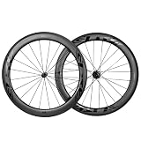 ELITEWHEELS Carbon Fiber Road Bike Wheels 700C 60mm Depth 25mm Width Clincher Wheelset RA18 Ceramic