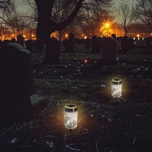 Image of Christmas Cemetery Solar Lights Flameless Candles