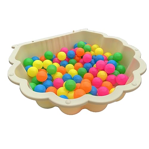 TikTakToo Arena y concha de agua I Caja de arena (arena) llena de 100 bolas de juego de colores (1 pieza)