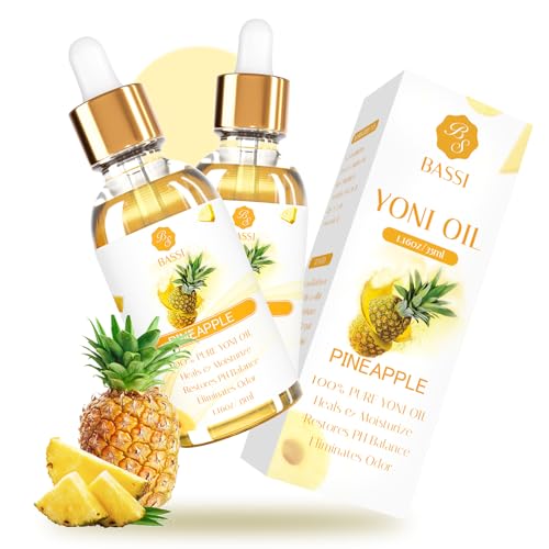 Image of 2PCS Yoni Oil Organic Feminine Oil Vaginal Moisturizer - Ph Balance for Women - Feminine Deodorant - Eliminates Odor with Pineapple Essential Oil, All Natural Yoni Care