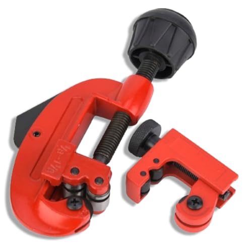 2Pcs Pipe Cutter, 1/8-inch to 2 inch Steel Pipe Cutter High Strength Aluminium Alloy G Type for Industry(Red)