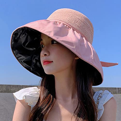 Chapeau chapeau de soleil femme grand bord seau anti UV pour plage cyclisme