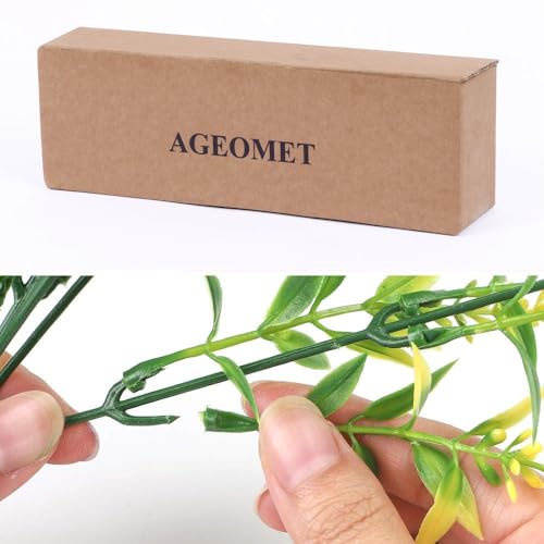 Ageomet 9pcs Spring Flowers Artificial Flowers Outdoor Cemetery Flowers UV Resistant Plastic Flowers Fake Flowers for Home Decor Outside Cemetery Indoor Vase Pots Hanging Planters Decoration