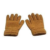 Kids Baby Girls Boys Winter Warm Solid Knitted Flip Finger Mittens Gloves Snow Gloves Kids (Khaki, O