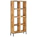 vidaXL Legno Massello di Mango Libreria Robusta 8 Ripiani Alta Design Lineare Rustico Lavorazione Artigianale Scaffale Scaffalatura Mobile 80x25x175cm