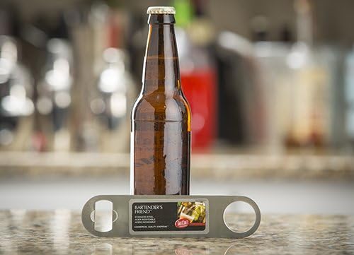 Miniatura 2 de Tablecraft Small Bartender's Friend - Abrebotellas plano de acero inoxidable, 7 pulgadas, plateado