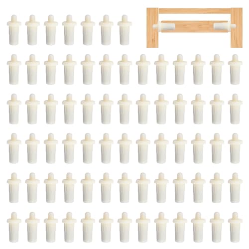 UFURMATE Spring Loaded Repair Pins, 72 Pcs Dia. 7.5mm Plastic Blinds & Cabinet Support Pins (White), White-72pcs, 7.5mm-All plastic