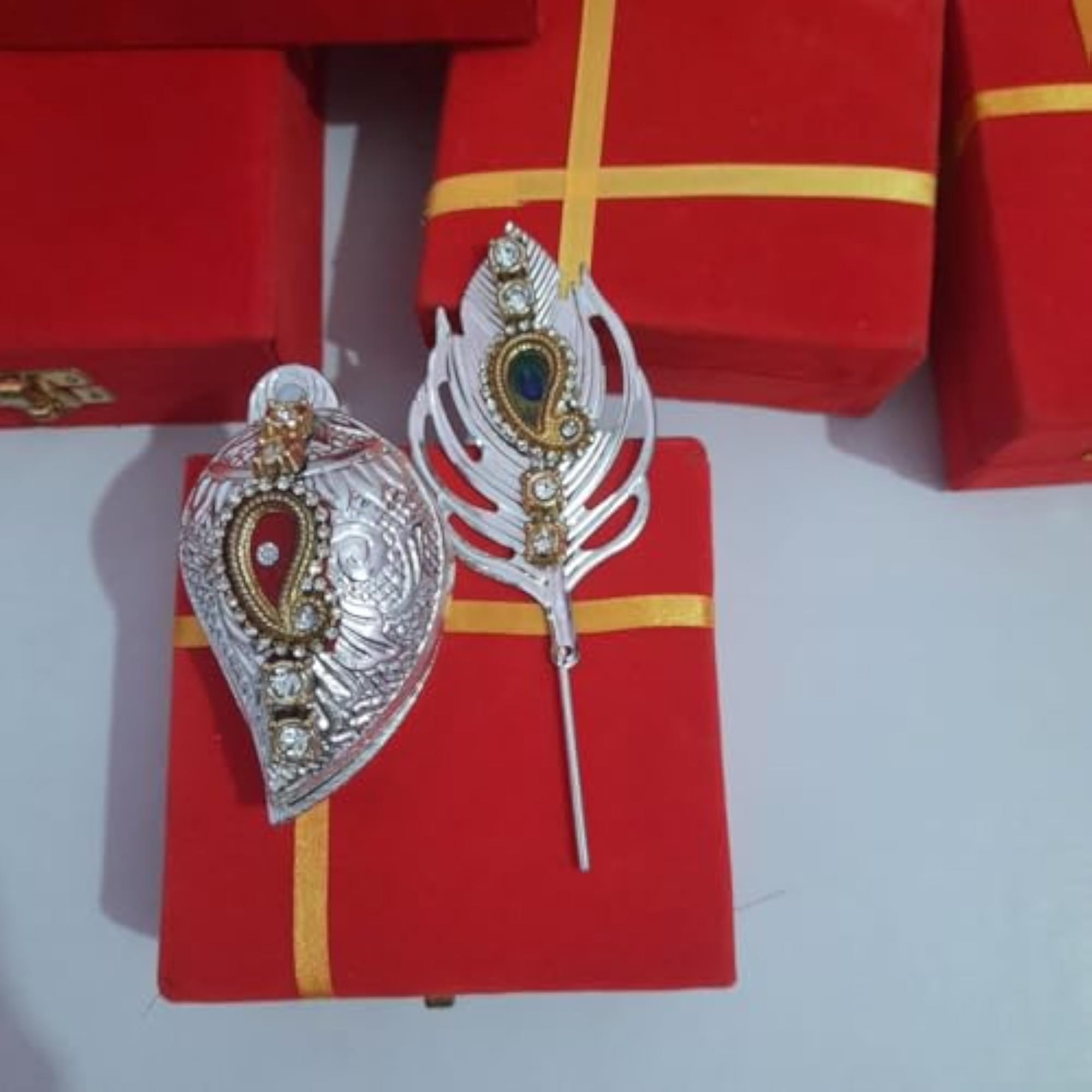 New Silver Sindoor Dani with Beaded Stick Set for Wedding