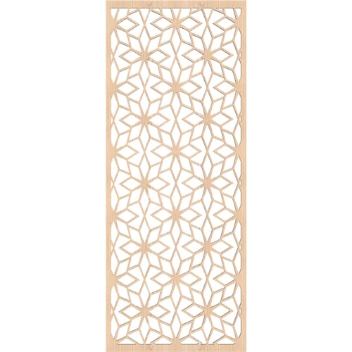 Image of Lake Decorative Pierced Fretwork Wood Wall Panels, 13 3 /8 inchW x 34 3 /8 inchH x 1 /4 inchT, Red Oak