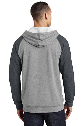District Mens Lightweight Fleece Raglan Hoodie2