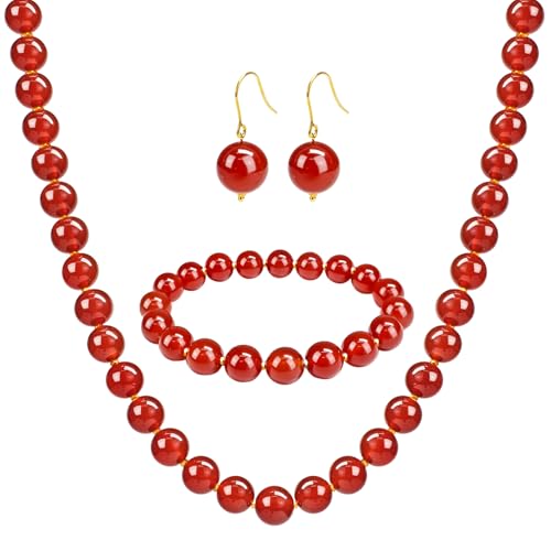 GEMTAL Red Beaded Necklace Valentines...