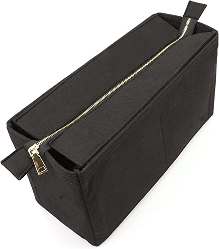 Image of GREENSHEEP Felt Purse Organizer Insert for Handbags, Tote, Hobo Bag Storage Divider with Removable Metal Zipper Cover