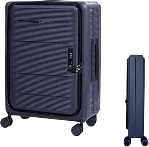 Carry On Luggages Suitcase Foldable Suitcases Adjustable Trolley Carry On Luggage Front Open Suitcase Luggage Suitcases(Size:20 in,Color:A)