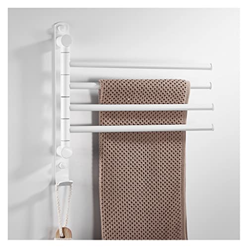Porte-serviettes pivotant en laiton doré brossé pour une salle de bain chic