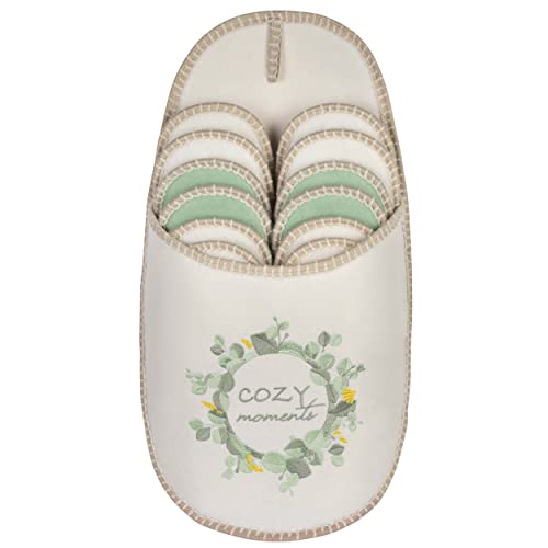 ONVAYA® Pantoufles pour invités ABS Cozy Moments | Lot de 6 | Semelle antidérapante | Pantoufles | Pantoufles en feutre | Taille 36-45, Cozy Moments, 36/45...