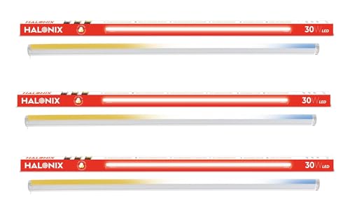 Image of Halonix 30 Watt 3-in-1 LED Tube Light | 3 Color LED Batten | White, Warm Yellow & Off-White Lighting Modes | High Brightness Tube Light | Pack of 3