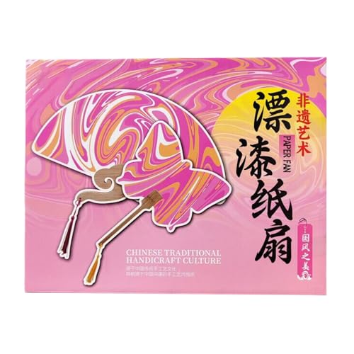 Éventail chinois laqué aux finitions artistiques, objet décoratif haut de gamme