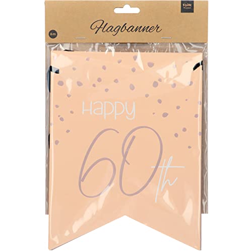 Folat 67460 Elegant Lush Blush Bunting 60 Years 6 Metres Number - Image 2