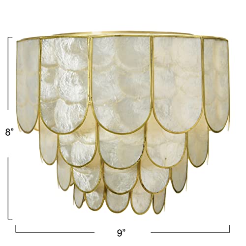 4-tier and Metal Wall Sconce Off/White Bohemian Eclectic Iron Gold