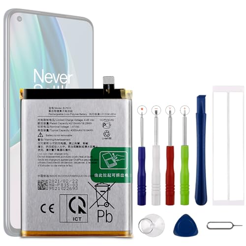 Vvsialeek BLP815 Replacement Battery Compatible with OnePlus Nord N10 5G BE2029 with Toolkit