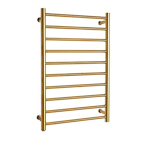 Wall Mounted Waterproof Heated Towel Warmer and Drying Rack Electric Thermostatic Bathroom Heated Towel Radiator,Stainless Steel Heated Towel Dryer Heater with 10 Heated Bars
