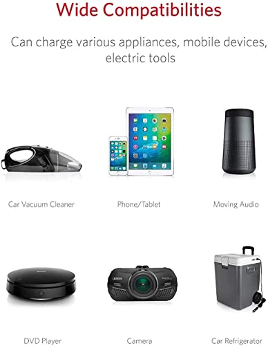 Bestek 150W 2-Socket Cigarette Lighter Splitter Power Adapter Dc Outlet Car Charger Splitter Dual 2.4A Usb Car Cigarette Splitter With 26 Inches Cord For Cellphone Gps Dash Cam #TOP5