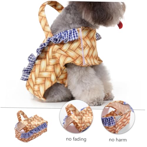 Disfraz para perro talla M tela poliéster amarillo miniatura 2