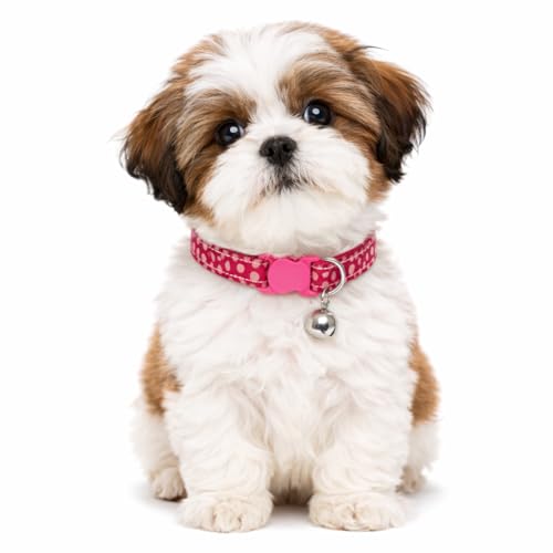 Image of Emily Pets Cat Collars with Bells - Breakaway Kitten Collar and Adjustable 5.1-7in,Cute Kitty Collar for Girl Boy Cats,Pet Gifts,Accessories,Supplies,Stuff (Color May Vary)