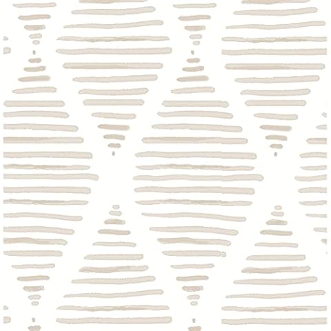 Kyrilali Morden Stripes Peel and Stick Wallpaper, Beige and White Contact Paper, Peel and Stick Wallpaper, Self-Adhesive Wallpaper for Home, Kitchen Wallpaper, Vinyl Wallpaper, 44 cm x 10 m Cover