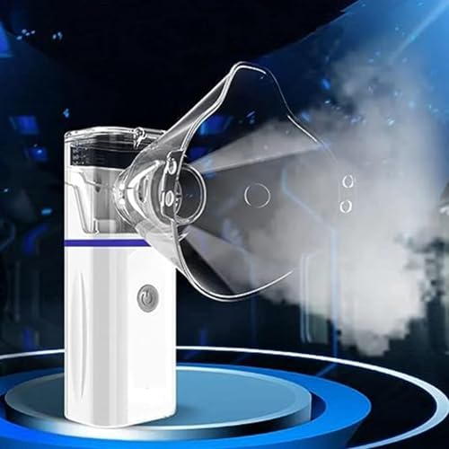 Image of MCP Healthcare Portable Mesh Nebulizer for Adults and Kids - Handheld Cool Mist Steam Inhaler Nebulizer (White)