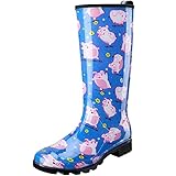 HISEA Women's Rain Boots Waterproof Garden Boots Ladies Knee High Wellies Comfort Anti-slip Outsole