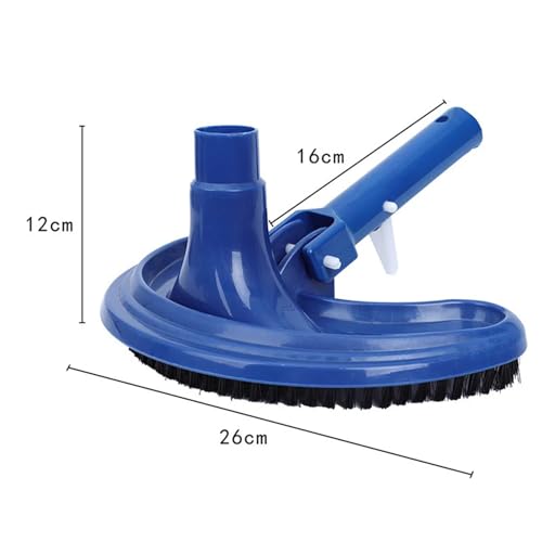 Limpiador de cepillo con cabezal de succión flexible para limpiar las esquinas de la piscina 5X 7