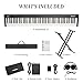 88 Key Portable Digital Piano Set – Full-Size Electronic Keyboard with Carry Bag, Pedal & Learning Features, Rechargeable Lightweight Piano for Home Practice & Travel