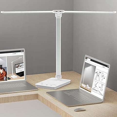 Lámpara LED Escritorio Mefine con Cabeza Doble y 5 Modos de Luz Cover