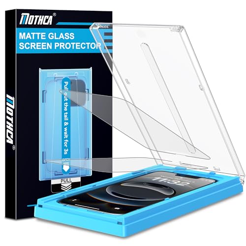Mothca 2 Pack Matte Glass Screen Protector for iPhone 17e / 16e / iPhone 14 / iPhone 13/13 Pro 6.1 [Auto Fit Box Dust-Free] Full Coverage Anti-Glare & Anti-Fingerprint Tempered Glass Smooth as Silk