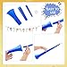 Cagemoga 8 Pack 24 Inch Collapsible Vuvuzela Stadium Horn Plastic Cheering Blow Horn Trumpets Noisemakers for School Sports Events Sports Party Supplies (Dark Blue)
