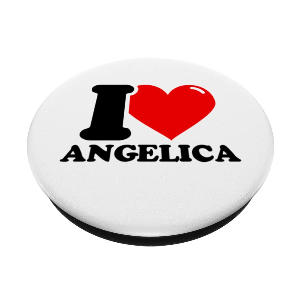 I LOVE Angelica PopSockets Swappable PopGrip, Black - Image 2
