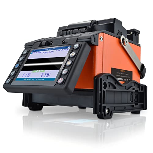 Image of Fusion Splicer With 8PCS Electrodes Fiber Cleaver Tool Kit Automatic Focus SM MM DS NZDS Core Alignment Optical Fiber Splicing Welding Machine (SS413F-411)