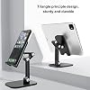 Mobile Phone Stand, Cell Phone Holder, Adjustable Angle Height, Foldable Cell Phone Rack with Non Slip Base for Desktop and Tablet
