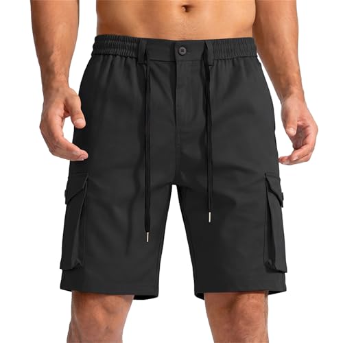Short cargo pour homme avec taille élastique anti-compression