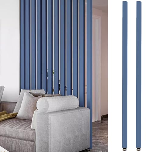 Generico Bastoncini di Supporto divisorio Listelli di Legno/palo per la Privacy della Stanza, Piedini Regolabili Recinzione di separazione per Appartamento Patio, divisorio Decorativo Senza Foratura