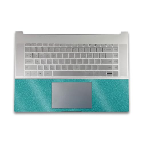 Image of Glossy Glitter Gaming Skin Compatible with HP Envy x360 16 inch (2023) - Solid Teal - Premium 3M Vinyl Protective Wrap Decal Cover - Easy to Apply | Crafted in The USA by MightySkins