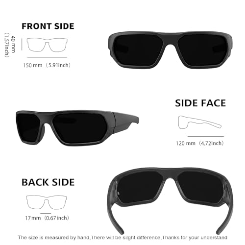 Image of MAXJULI XL Z87 Wrap Around Sports Sunglasses for Big Wide Heads Men TR90 Ultralight UV400 Protection Safety Glasses 8707