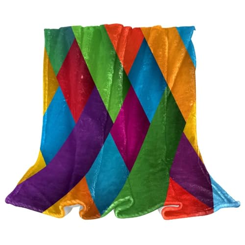 Jeté de canapé plaid polaire multicolore pour soirées cocooning - 2